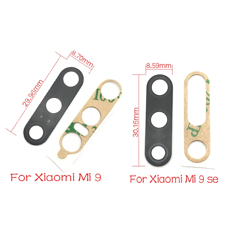 

20 pcs/lot New Rear Back Camera Glass Lens Cover With Adhesive Sticker For Xiaomi Mi 9 Mi9 Se Replacement Parts