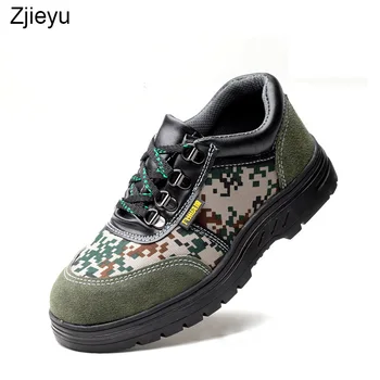 

safety work shoes men camouflage safety boots men with steel toe and steel sole light and breathe freely men bots