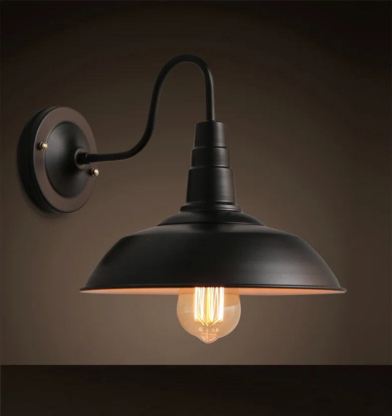 Iwhd гладить wandlamp Ретро Винтаж Настенные светильники дома Освещение Лестницы промышленных Винтаж бра черный Спальня arandela