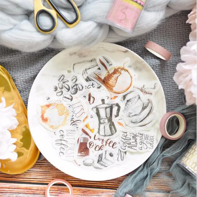 

ZFPARTY Perfect Taste OF Coffee Stickers for Scrapbooking DIY Projects/Photo Album/Card Making Crafts