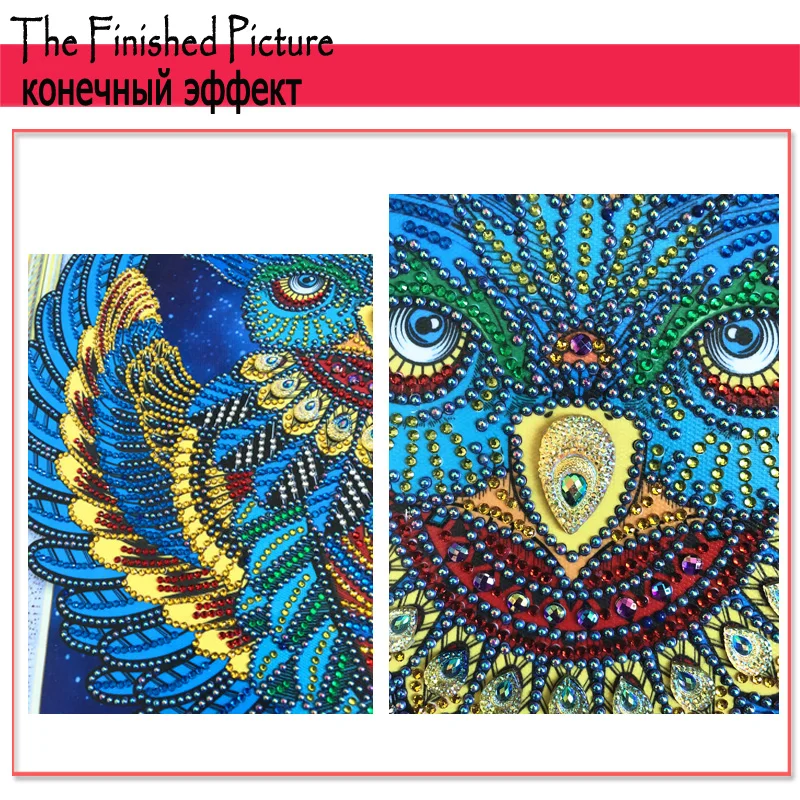 RUBOS DIY 5D Diamond Embroidery  Dreamcatcher Owl Diamond Painting Sale 3D Crystal Picture Rhinestone Pearl Partial Wall Sticker (10)