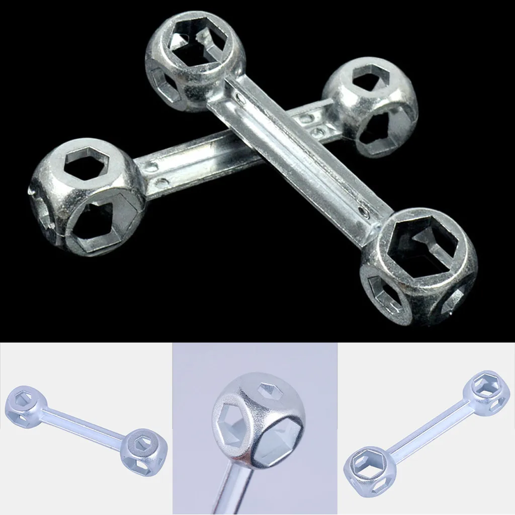 

Durable Bicycle 10 in 1 Bike Repair Tool Dog Bone Shape Hexagon Wrench 2PC Spindle Axle Bicycle Bike Tool
