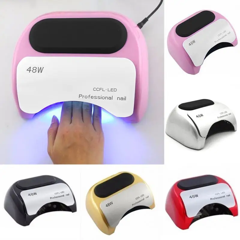 

Professional 48 W CCFL LED Lamp Nail Dryer For Nail Gel Polish Curing Nails Lamp Dryers Art Manicure Automatic Sensor US EU Plug