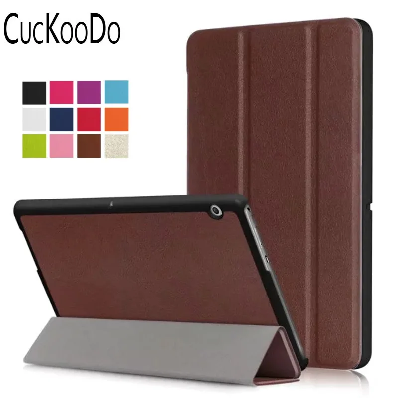 

200Pcs/lot Slim-Fit Leather Smart Stand Back Magnetic Cover with Auto Wake/Sleep Function For HUAWEI MediaPad T3 10.0 inch