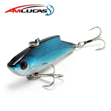 Amlucas 55mm 10g Fishing Lure VIB Onerous Bait Sea Bass Lures Japan Vibration Bait All Depth Winter Fishing Deal with WE198