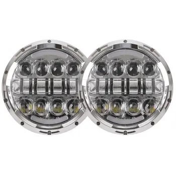 

New 7" Inch Round Chrome LED Projector Headlights with DRL for Jeep Wrangler