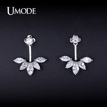 UMODE модные серьги, украшения, циркониевые серьги с кристаллами, ювелирные изделия, серьги-гвоздики в виде листьев для женщин, букле D'oreille Aros UE0242