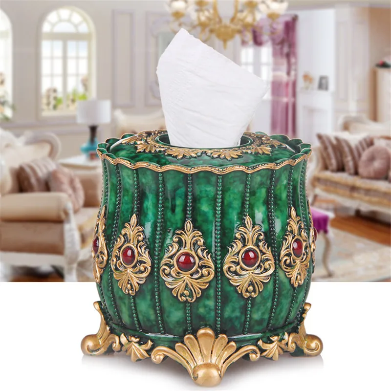 

Paper Holder Resin Tissue Box Living Room Tissue Box Bathroom Toilet Paper Holder Remote Control Storage Box Luxury Paper Holder