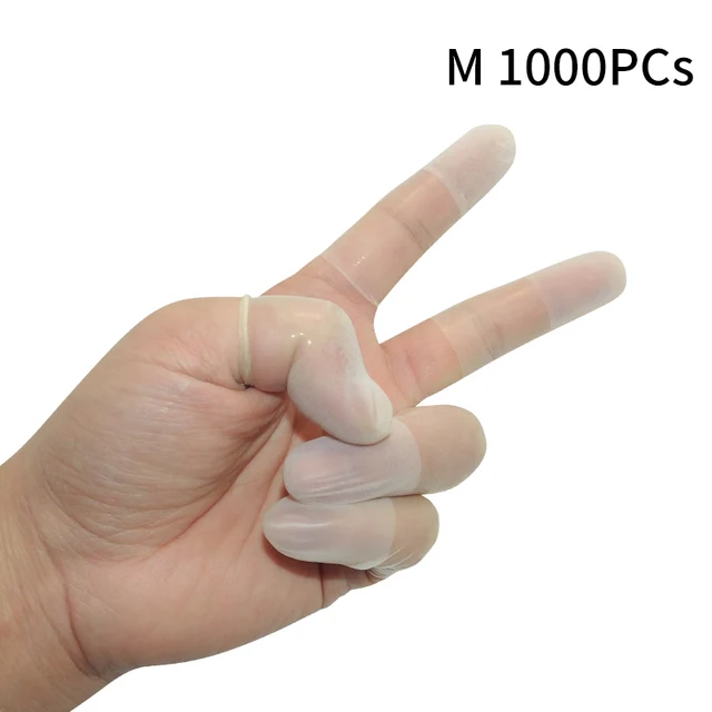 100/1000pcs/lot ABESO ultrathin frosting latex finger cots safety gloves antislip non