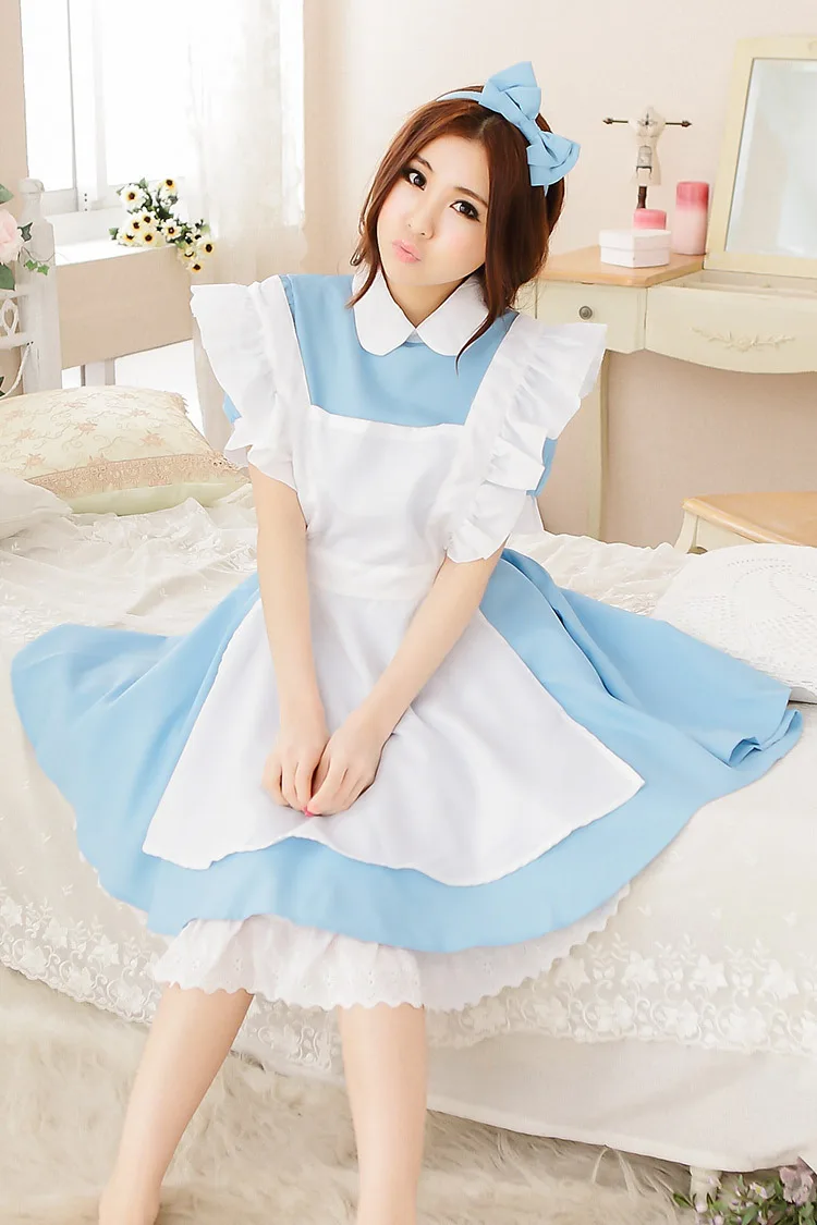 10PCS/LOT Lolita Princess Apron Dress Maid Outfits Meidofuku Uniform
