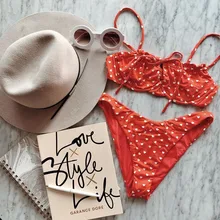 2019 Magic Heart Shaped Red Bikini Cute Tie Sexy Push Up Bikini Cut Out Polka Dot Swimsuit Women Swimwear Women Bathing Suit S-L 2019 Magic Heart Shaped Red Bikini Cute Tie Sexy Push Up Bikini Cut Out Polka Dot Swimsuit Women Swimwear Women Bathing Suit S-L