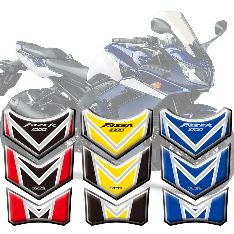 

Motorcycle Tank Pad Protector Decal Sticker Case Tankp Stickers Fishbone Protective Decals ForYamaha Fazer 1000 FZS 2001 - 2005