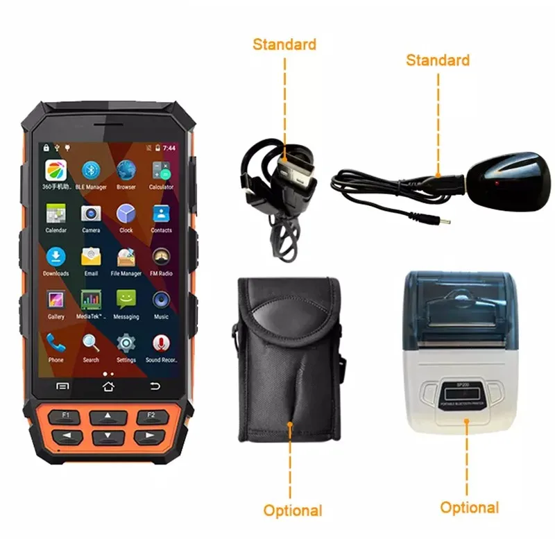 Ручной сканер штрих-кодов Bluetooth EPC GEN2 пассивные карты дальнего действия несколько тегов чтения R2000 Android Ручной UHF RFID Считыватель