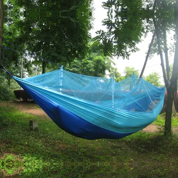 

Summer Outdoor Tent Portable Parachute Fabric Hammock Hanging Bed With Mosquio Net Camping Sleeping Beds