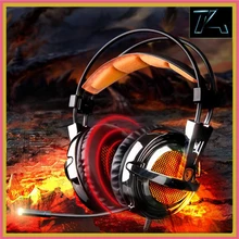 SADES A55 Gaming headset headband wired vibration headphones stereo volume control super bass LED light with