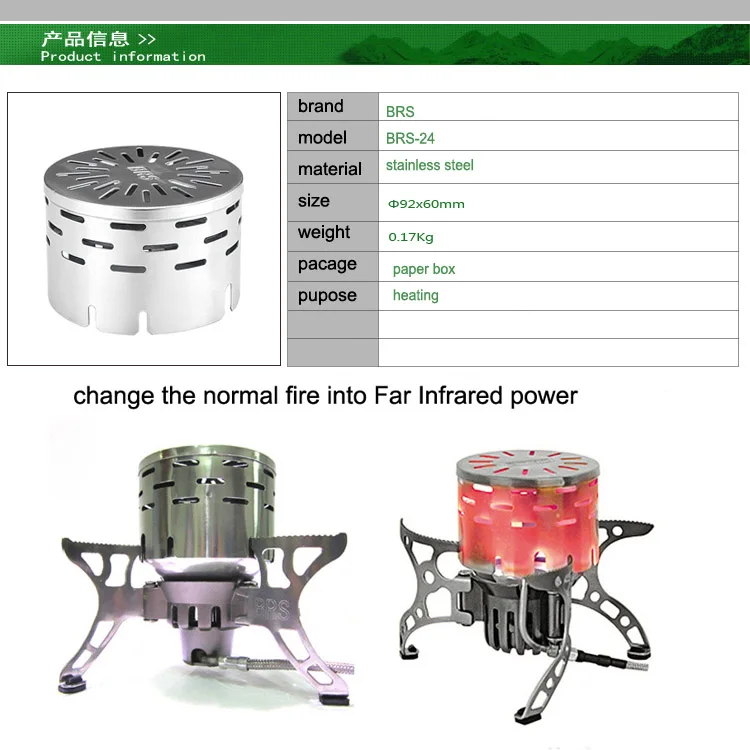 BRS-24 на открытом воздухе многоцелевой Дальний Инфракрасный Обогреватель Палатки Кемпинг Газовая плита грелка барбекю и бойлер для воды