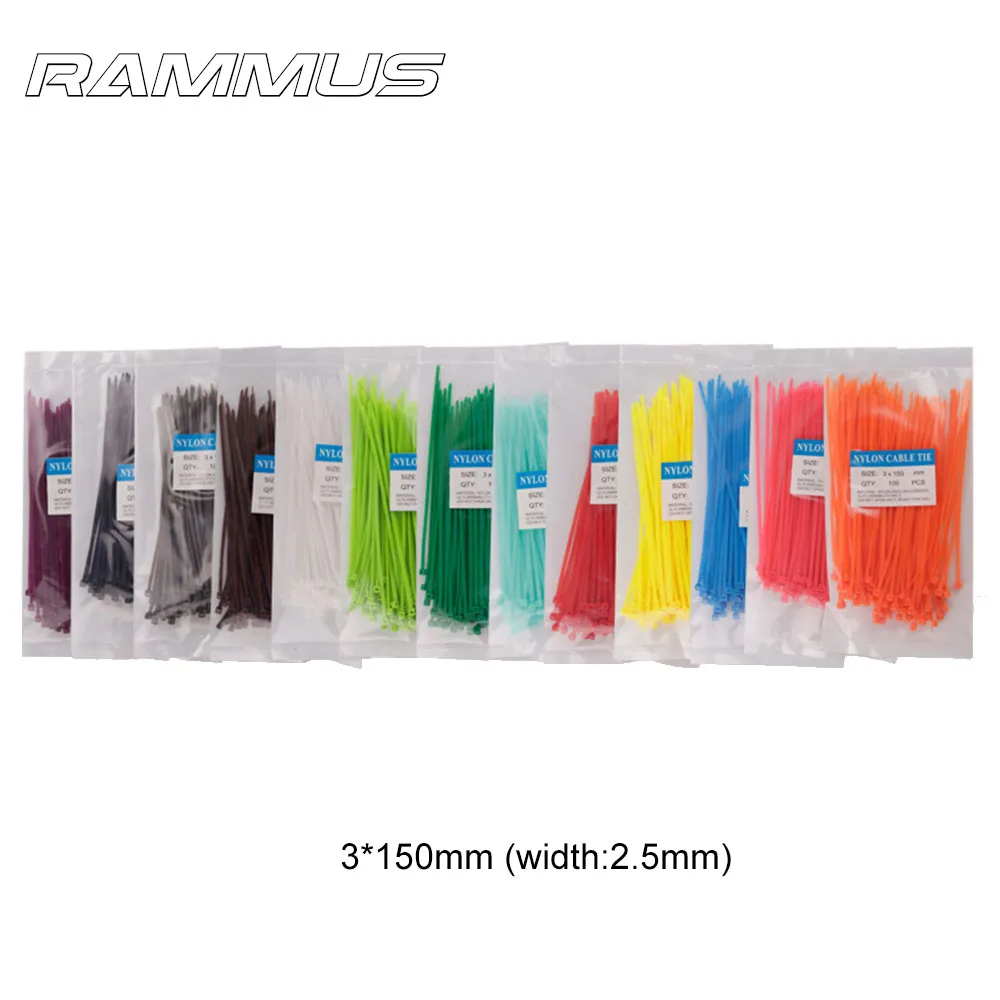 100pcs/bag Multi Size Plastic Nylon Cable Ties Wire Zip Tie Factory Standard Home Garden Electrcian Organizer Wrap Straps Kit