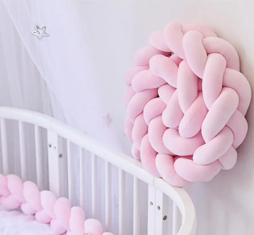 300 cm Baby Knot Bed Bumper Bed Protector Baby Decoration Room Bumper Pillow Braided Cushion Baby Cot Bed tour de lit tresse 3m 300 cm Baby Knot Bed Bumper Bed Protector Baby Decoration Room Bumper Pillow Braided Cushion Baby Cot Bed tour de lit tresse 3m
