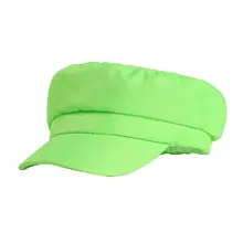 Модные однотонные viseras de mujer флуоресцентные открытый козырек утка язык плоская Крышка Регулируемый Женский козырек