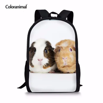 

Coloranimal Hamster Schoolbags for Children Pupils Kids Teen Girl Boy Casual Mochilas Backpack Large Guinea pig Laptop Rucksack