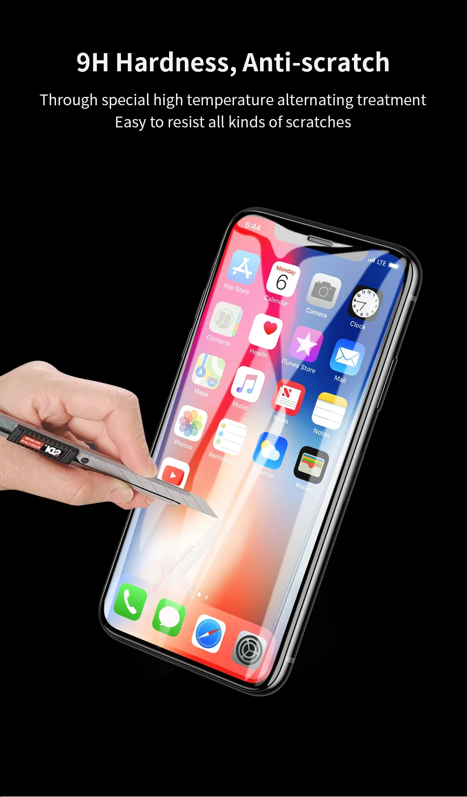 Защитное стекло Essager для iPhone X XR XS Max защита экрана Твердое полное покрытие стекла на для iPhone 10 X S R закаленное стекло