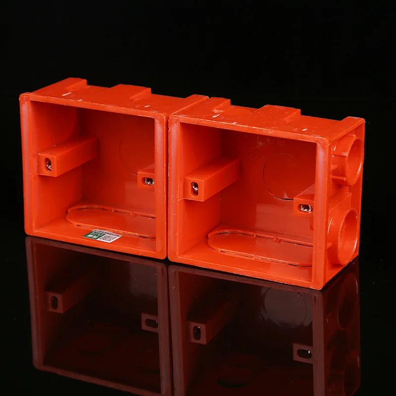 10pcs PVC Flame Retardant Junction Box Home Wall Concealed 86 Docking