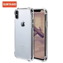 Suntaiho Super Shockproof Clear Soft Case for iPhone Xs Max 6 s 6S 7 8
Plus 6Plus 6SPlus Silicon Luxury Cell Phone Back Cover