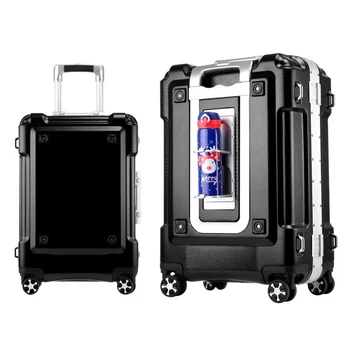 

New Cartoon 24/28 Inch Rolling Luggage Aluminium Frame Trolley Solid Travel Bag 20' Women Boarding Bag Carry On Suitcases Trunk