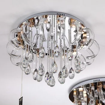 

Luxury European style living room lamp round living room headlight led crystal ceiling lamp LED crystal lamp dining room lamp