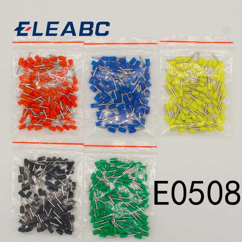 

E0508 Tube insulating Insulated terminals 0.5MM2 Cable Wire Connector Insulating Crimp Terminal 100PCS/Pack Connector E-