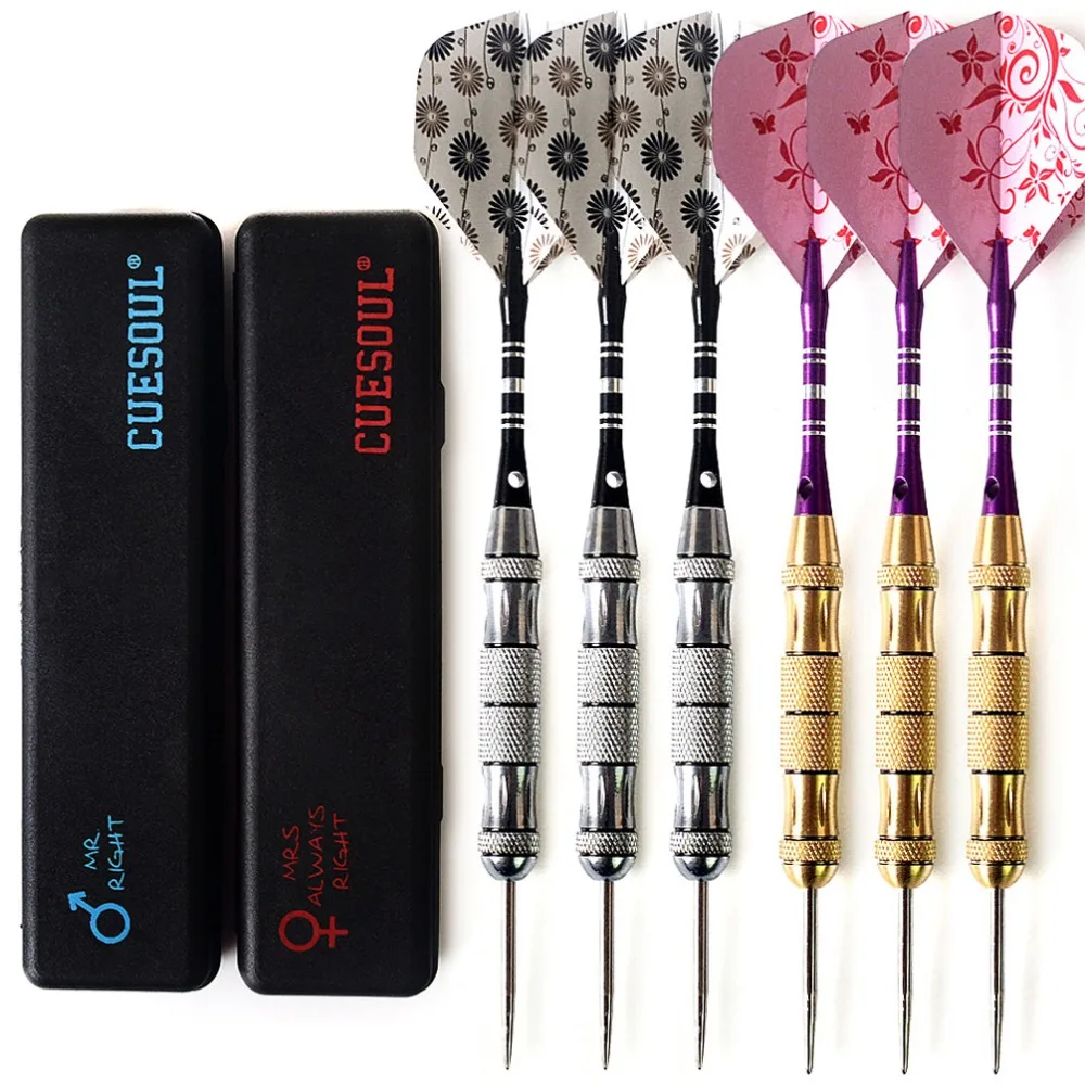 

CUESOUL 6 Pcs/2 Sets 23g Couples Package Steel Tip Darts