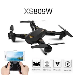 Xs809w мини Радиоуправляемый Дрон Складная Quadcopter с Wi-Fi FPV-системы HD Камера высота Удержание Дистанционное управление селфи Дрон открытый в jjrc