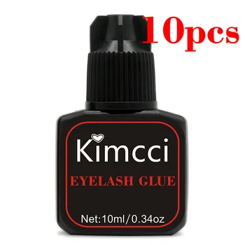 

Kimcci 10ml*10pcs Eyelash Extension Glue 1-3 Seconds Fast Drying Eyelashes Glue Pro Lash Glue Black Adhesive Retention Long Last