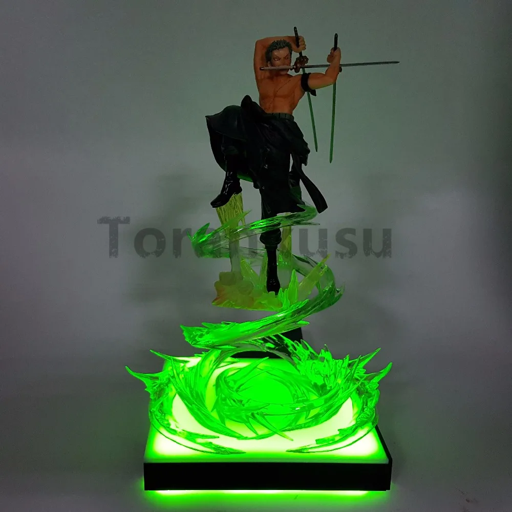 

Anime One Piece Roronoa Zoro Led Light Figuarts ZERO Model Toy 200mm PVC Action Figure Toy One Piece Anime Zoro Figurine