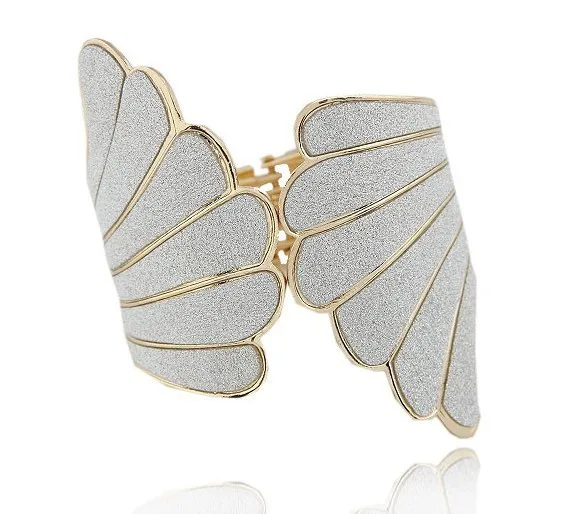 

2014 new design fashion women wide bracelet frosted angel wings bracelet bracelet high-quality brand-name B1026