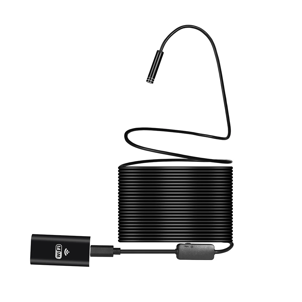 

10M 8LED WIFI Endoscope Camera 8mm Lens 2MP 720P Snake USB Flexible Hard Wire Android IOS PC Inspection Endoscope Camera