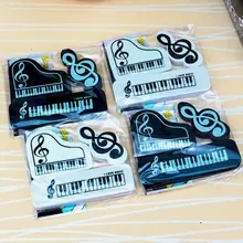 3pcs/set Musical Piano Notes Rubber Pencil Eraser School Student Korean Stationery Correction Supplies For Kids Gifts