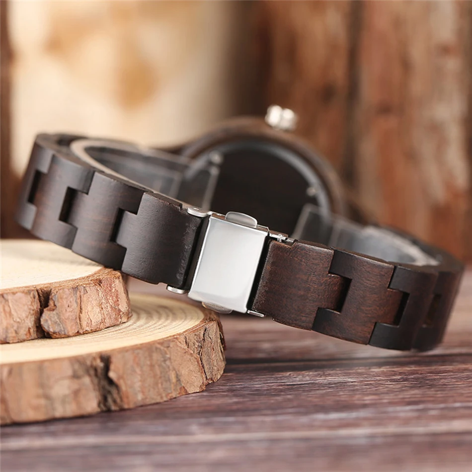 Nature Womens Wooden Wrist Watch Ladies Creative Full Wood Watch Fashion Bracelet Trendy Bamboo relogio feminino 4