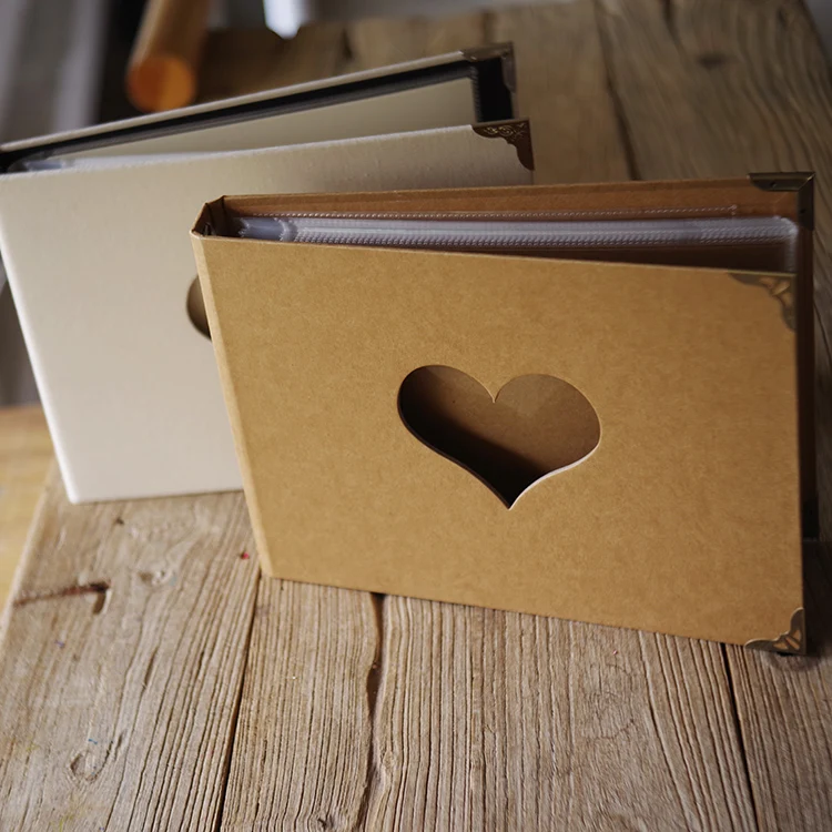 

Linen DIY Hollow Love Cover DIY Notepad Album Creative Birthday Gift Couple Wedding Album Handmade Creative Gifts