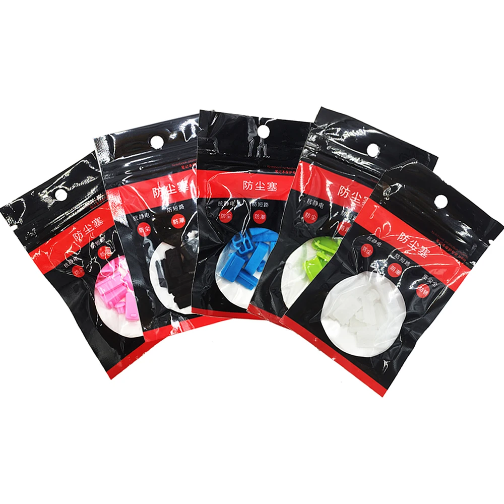 13pcs Laptop Dustproof Tools Fashion Colorful Silicone Anti Dust Plug Cover Stopper Universal Computer Office Accessories Wholes