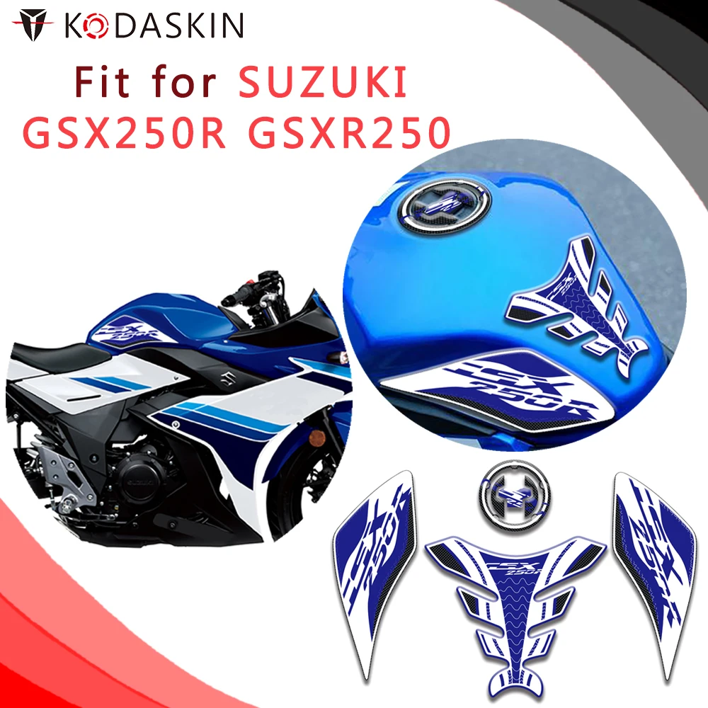 

KODASKIN Motorcycle Gas Cap Tank Pad Sticker Decal Emblem for SUZUKI GSX250R GSXR250