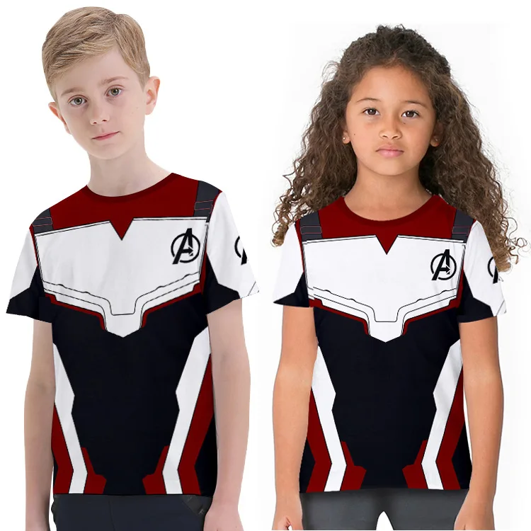 Футболка для мальчиков и девочек с принтом «Мстители 4 Quantum warfare» хлопковая детская футболка для костюмированной вечеринки детский топ с 3D-принтом «День рождения», детская одежда