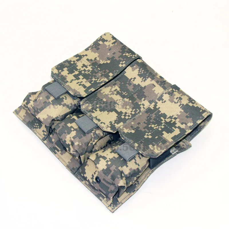 ACU Охотничий страйкбол Открытый molle тактический, тройной AR15 M4 5,56 мм Журнал Mag Pouch пистолет жилет для стрельбы инструмент Dump Drop Bag - Цвет: ACU