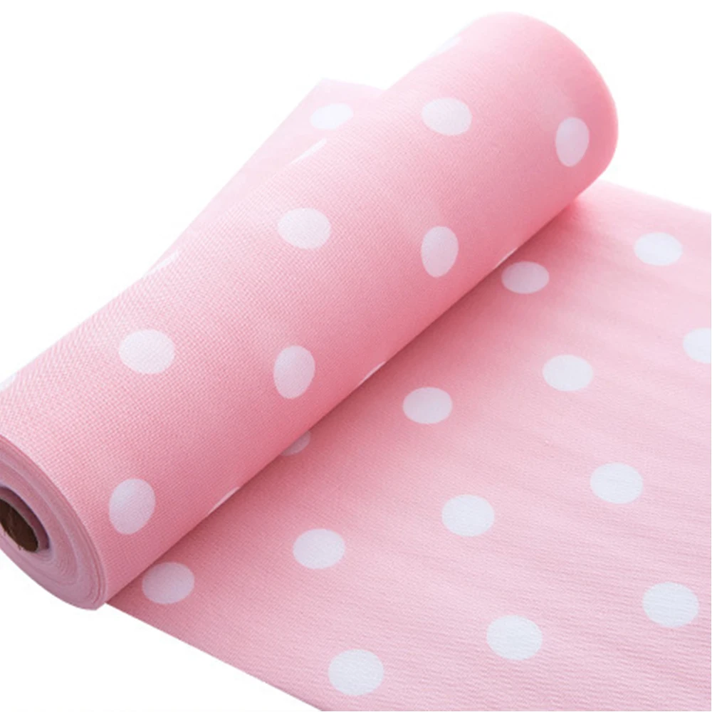 30*500CM Kitchen Drawer Paper Polka Dot Floral Strawberry Print Waterproof Oilproof Non-Adhesive Wardrobe DIY Cabinet Dining Pads Mats