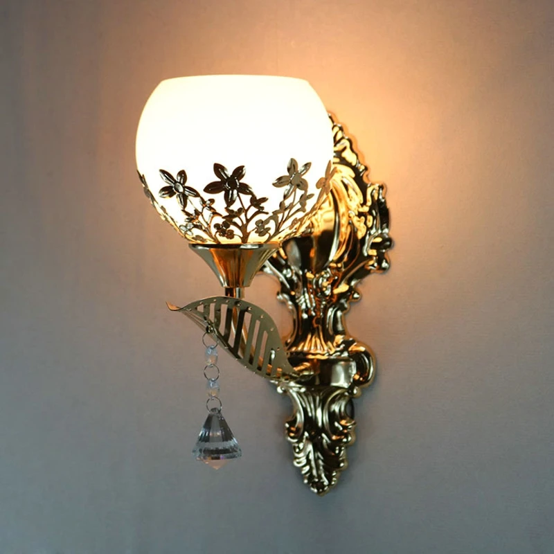 Lâmpada de Parede Decoração para Casa Luz da Parede Moderna Estilo Europeu Ouro Quarto Lâmpadas Leitura Corredor Escadas Luz Luminária Led 4 Luminárias de parede