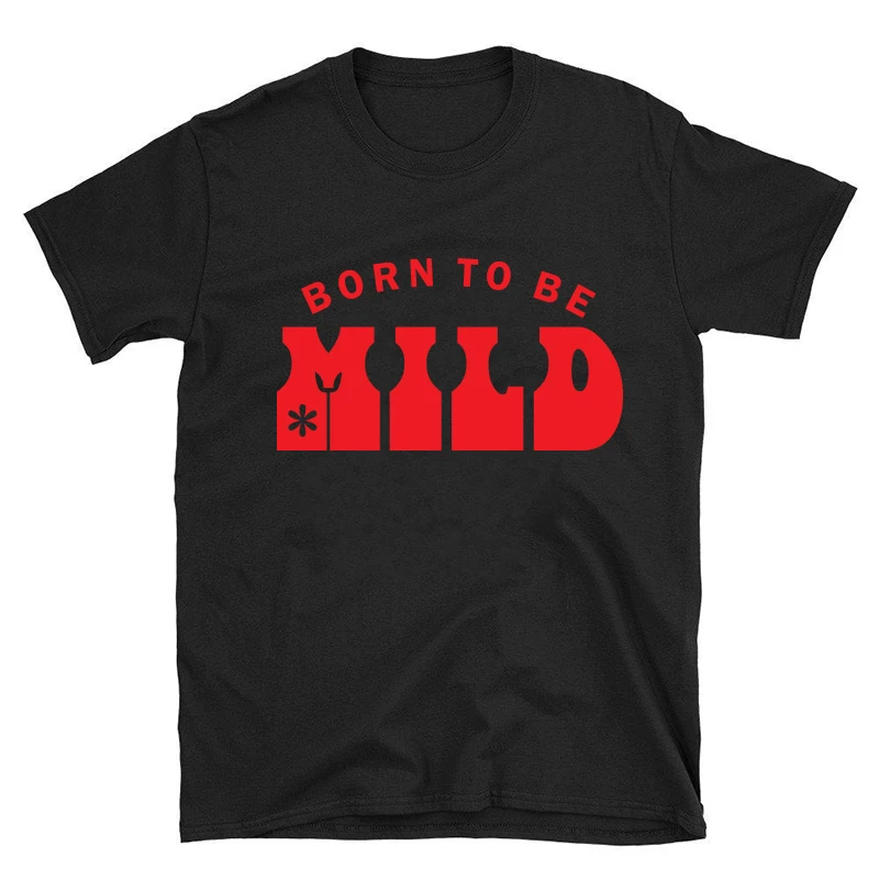 

Calelinka Born To Be Mild Letters Printed Cotton Tshirts Unisex Plus Graphic Tees Short Sleeved Round Neck Tee Shirt Drop Ship