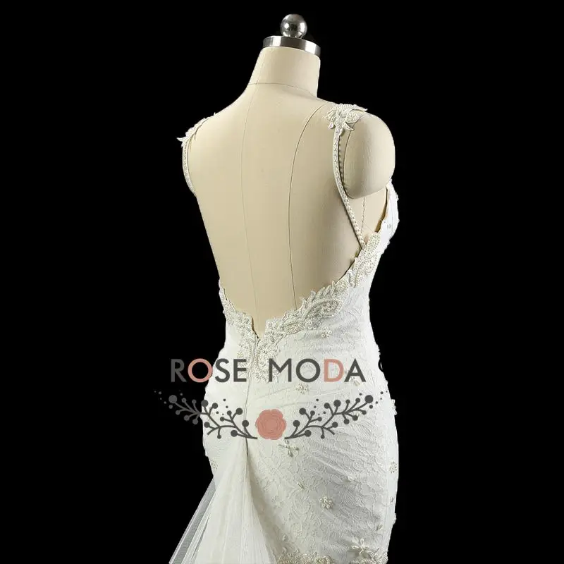 backless lace wedding dressd