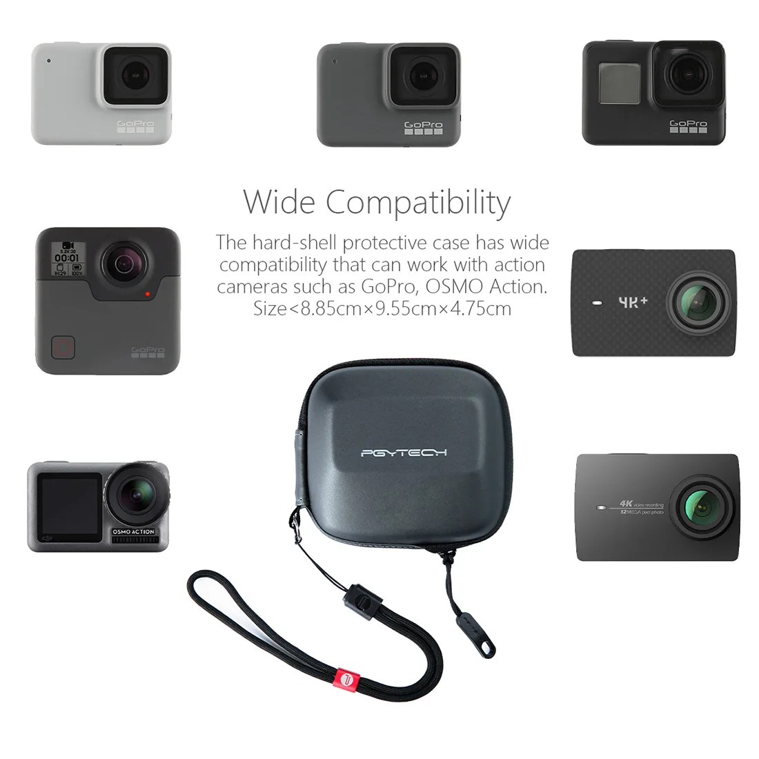 

PGYTECH Pocket Size Hard Shell Protective Cover Protector Case Bag for DJI OSMO ACTION/for GOPRO Sports Action Camera