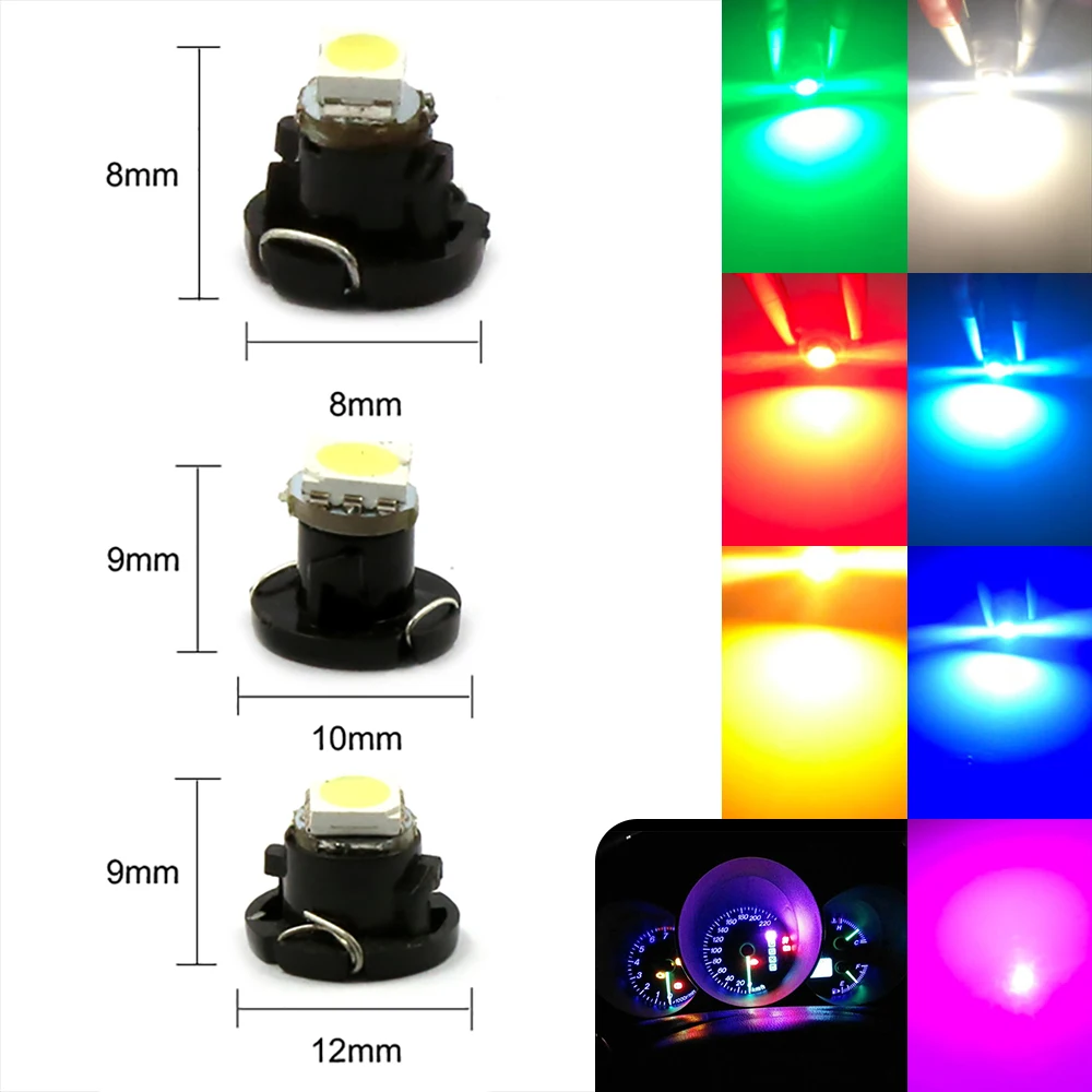 

1X T3 LED 3528 SMD Car Cluster Gauges Dashboard White instruments panel Light bulbs