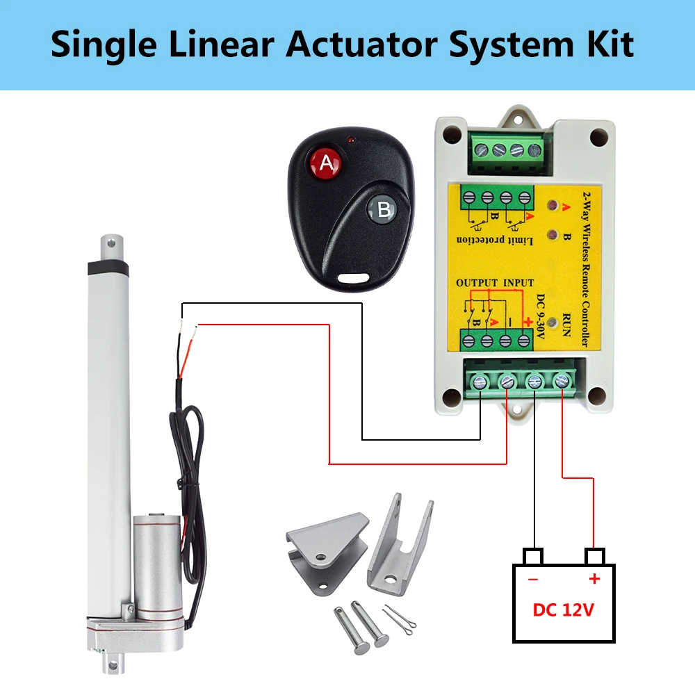 

10 Inch 250mm 1500N Linear Actuator 12V + Motor Controller(3 modes)+Brackets Auto Door Lift